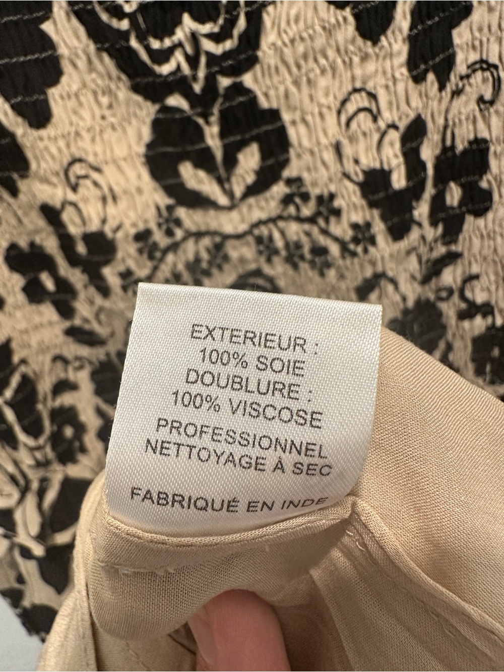 NWOT Sea New York Ecru and Black Floral Long Sleeve Dress - Picture 7 of 8